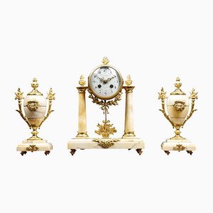 French Clock Set by J Pratt Paris, Set of 3