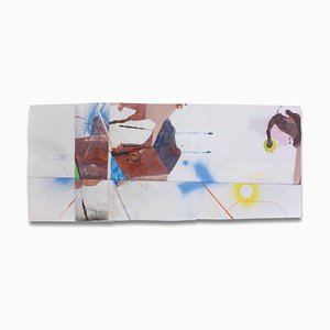 Peter Soriano, LIC, 2015, pintura en aerosol, lápiz, tinta y acuarela sobre papel