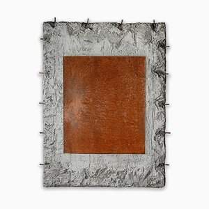 Pierre Auville, Still Steel, 2017, Cement & Corroded Steel on Foam Panels