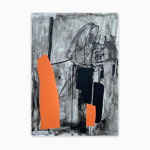 Adrienn Krahl, Balance, 2021, tinta, pastel al óleo y carboncillo sobre papel