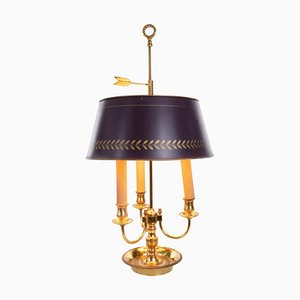 French Bronze Boiled Desk Lamp in the Style of Louis Tule XV