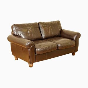 Brown Heritage Saddle Leather Madison 2-Seat Sofa