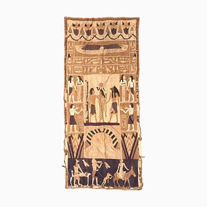 Antiker ägyptischer Patchwork Wandteppich