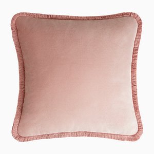 HAPPY PILLOW Pink with Pink Fringes by Lorenza Briola for LO DECOR