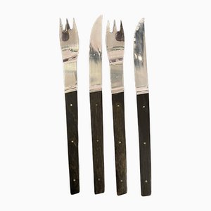 Stainless Steel 3010 Cutlery by Helmut Alder for Amboss, 1957, Set of 4