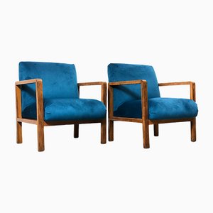 Italian Lounge Chairs Razionalista Design, 1940s, Set of 2