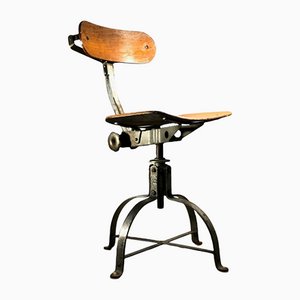 French Telescopic Workshop Chair, 1950s