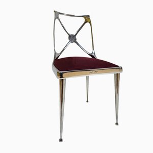 Vintage Cast Aluminium Quasar Khanh Chair Sculptural