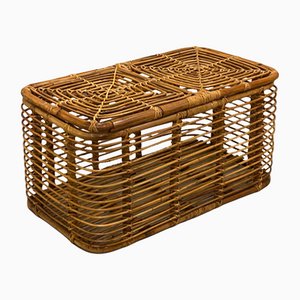 Bamboo and Wicker Basket, 1970s