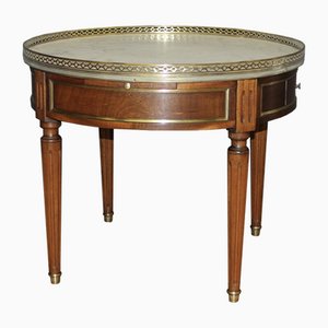 Low Mahogany and Brass Baker Table