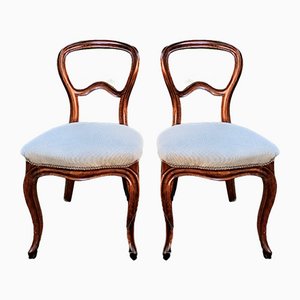 Chaises Style Louis Philippe en Acajou, Set de 2