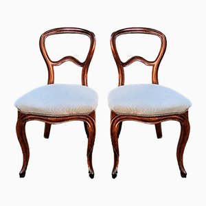 Louis Philippe Stühle aus Mahagoni, 2er Set