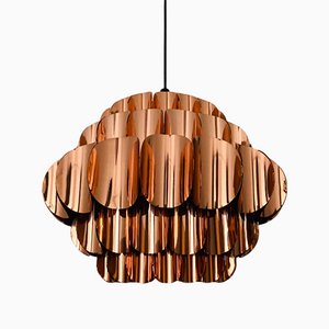 Copper Pendant Lamp by Thorsten Orrling for Temde, 1960s
