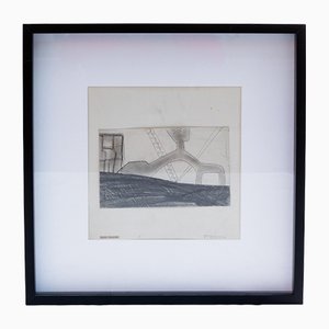 P. Taszycki, Before the Jump, Pencil on Paper, Framed