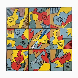 Pablo Echaurren, Still Life with Braque, Colored Serigraph