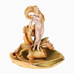 Art Nouveau Austrian Porcelain Figure of Female Amphora from RStK Turn Teplitz