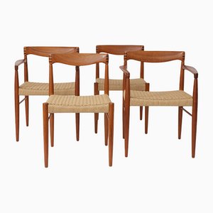 Teak Chairs by H.W. Klein Bramin, 1970s, Set of 4