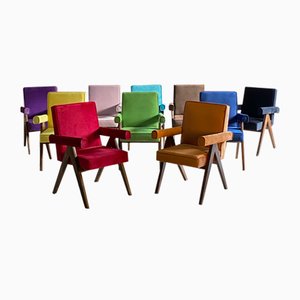 Indian Pj-010803 Committee Chairs by Pierre Jeanneret 1954, Set of 10