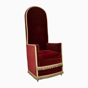 Antiker viktorianischer Sessel aus Samt