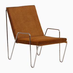 Brown Suede Bachelor Chair by Verner Panton for Fritz Hansen, 1950s