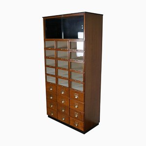 Mueble de mercería holandés vintage grande de roble, años 30