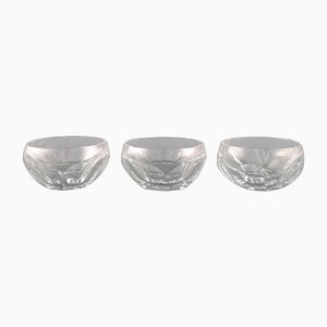 Belgian Crystal Glass Lalaing Rinsing Bowls from Val St. Lambert, Set of 3