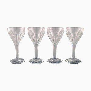 Belgian Crystal Glass Legagneux Glasses from Val St. Lambert, Set of 4