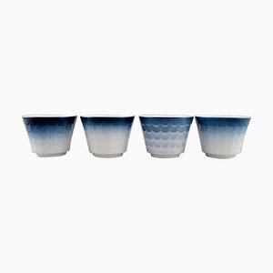 Cache-Pot en Porcelaine par Wilhelm Kåge pour Gustavsberg, Set de 4