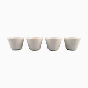 Cache-Pot en Porcelaine par Wilhelm Kåge pour Gustavsberg, 1960s, Set de 4