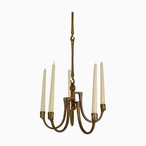 Lustre Vintage en Bronze de Michael Harjes pour Harjes Metalkunst