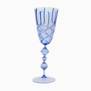 Large Chalice with Blue Decoration by Artistica Barovier, 1920s, Italy