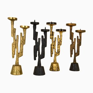 Candelabri brutalisti, set di 4