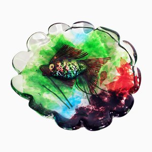 Murano Glass Bowl with Aquarium Fusion from Cenedese
