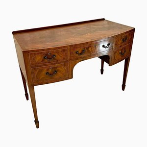 Antique Edwardian Inlaid Figured Mahogany Side Table
