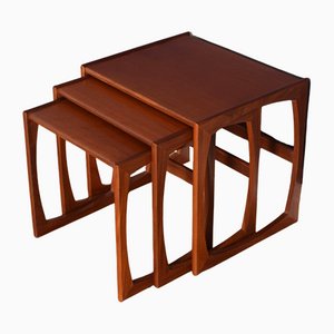 Teak Quadrille Nest of Three Coffee Tables from G-Plan, 1960s
