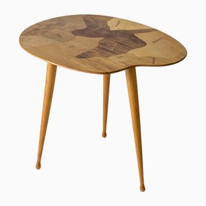 Mid-Century Swedish Side Table with Inlays