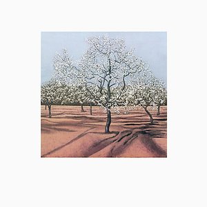 Gerhard Taubert, Flowering Trees, 1985, Lithographie Offset Couleur