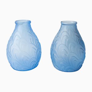 Französische Art Deco Vasen, 2er Set