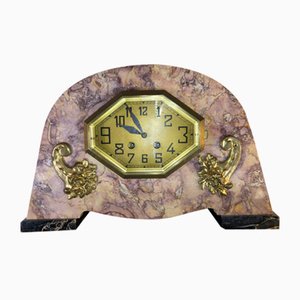 Reloj de repisa francés de mármol, años 20