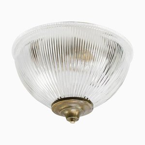 Lámpara de techo vintage de vidrio de Holophane