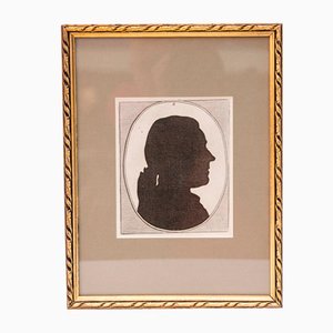 Silhouette Portrait of a Man, 18th-Century, Framed