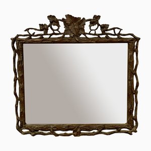 Black Forest Style Mirror in Solid Oak, 1850s