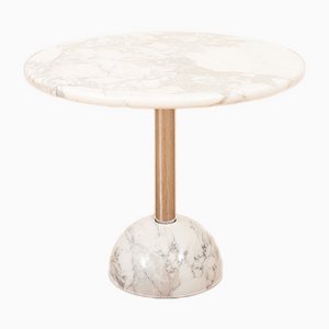 Vintage Marble and Steel Side Table
