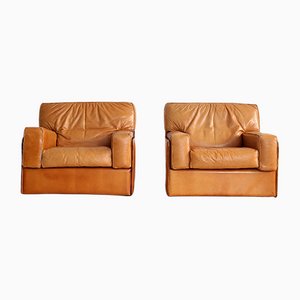 Italian Leather Armchairs for Arcon, 1980s, Set of 2