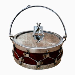 Oak Silver Plate Bon Bon Drum from John Grinsell & Sons