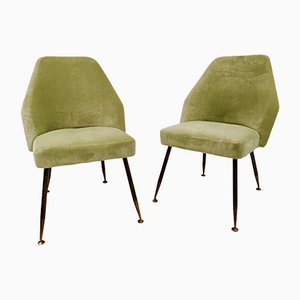 Green Arflex Edition Chairs by Carlo Pagani, 1960, Set of 2