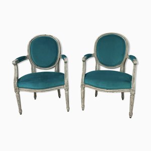 Louis XVI Chairs Cabriolet, Set of 2