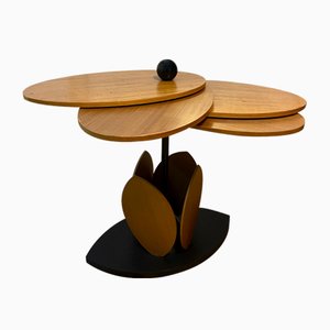 Italian Wood Flower Modular Table, 1980s