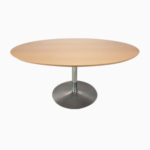 Mesa de comedor oval de Pierre Paulin para Artifort, años 80