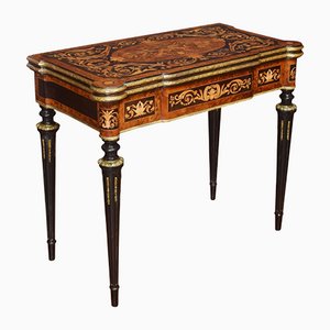 Vintage Marquetry Inlaid Card Table